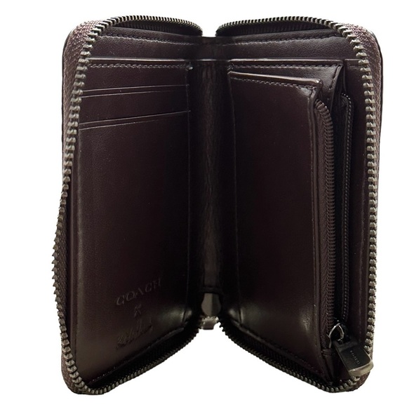 Coach X Keith Haring Small Zip Around Wallet Multi Glitter #F55639 New With Tags - Picture 6 of 16